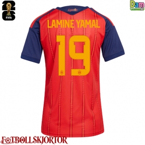 Spanien Lamine Yamal #19 Hemmatröja Dam VM 2026 Kortärmad